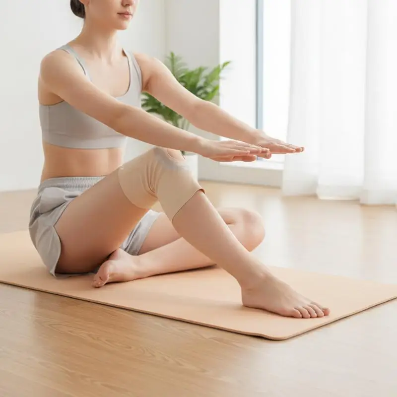 Open Sports Knee Protector 1mm Ultra Thin Soft Fabric Strong Side Support Knee Pad for Squat Weightlifting Gym Training