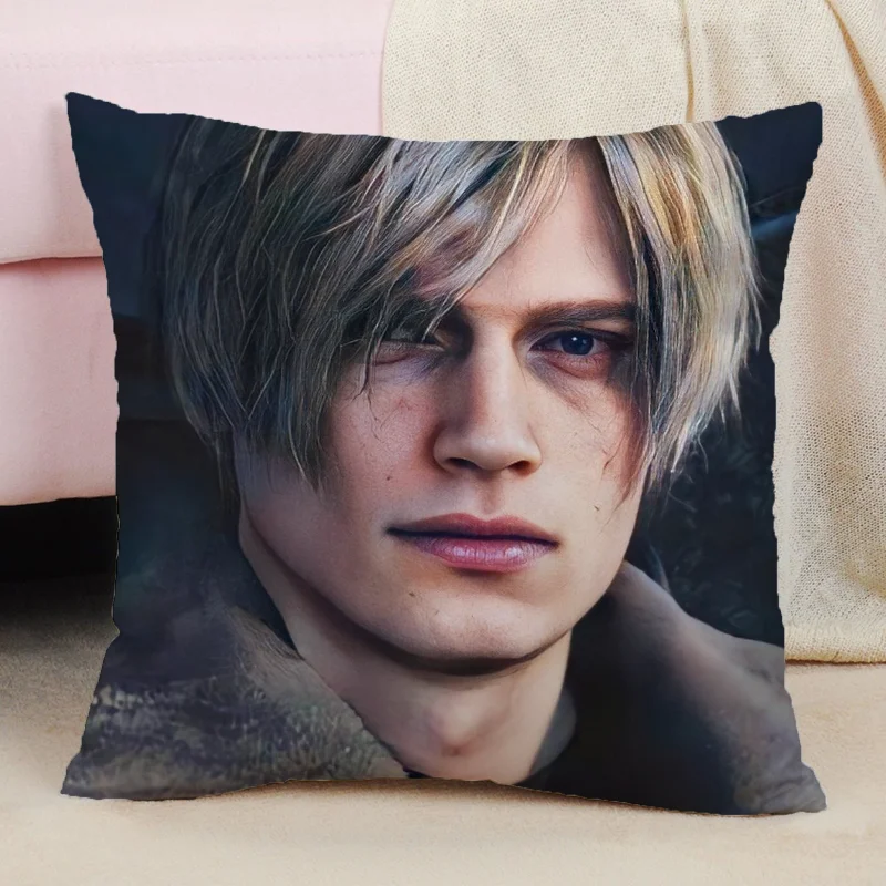 Leon Kennedy Car Sofa Cushions Covers Decorative Pillowcases 50x50 Cushion Cover 40x40 Case 45x45 Pillow Cases Short Plush 45*45