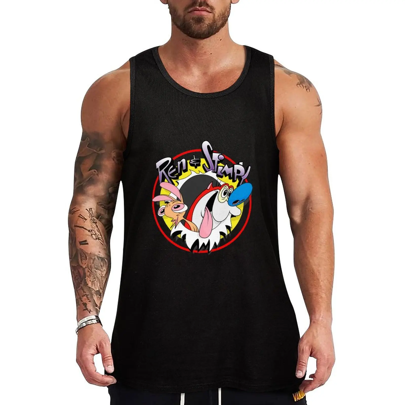 

Ren & Stimpy Essential Tank Top t-shirt Men's bodybuilding for men gym accessories man