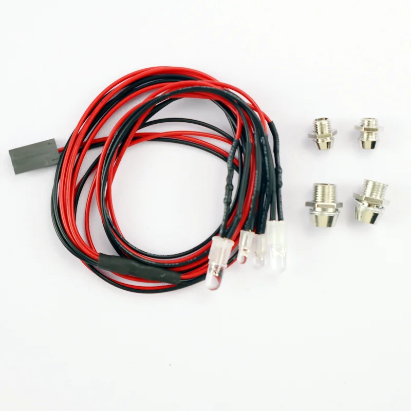 RC Model Car Lights, 2 Lights, 4 Lights, 6 Lights, 8 Lights, Red and White Lights, 3/5mm LED Cup, RC Spotlights, White Light