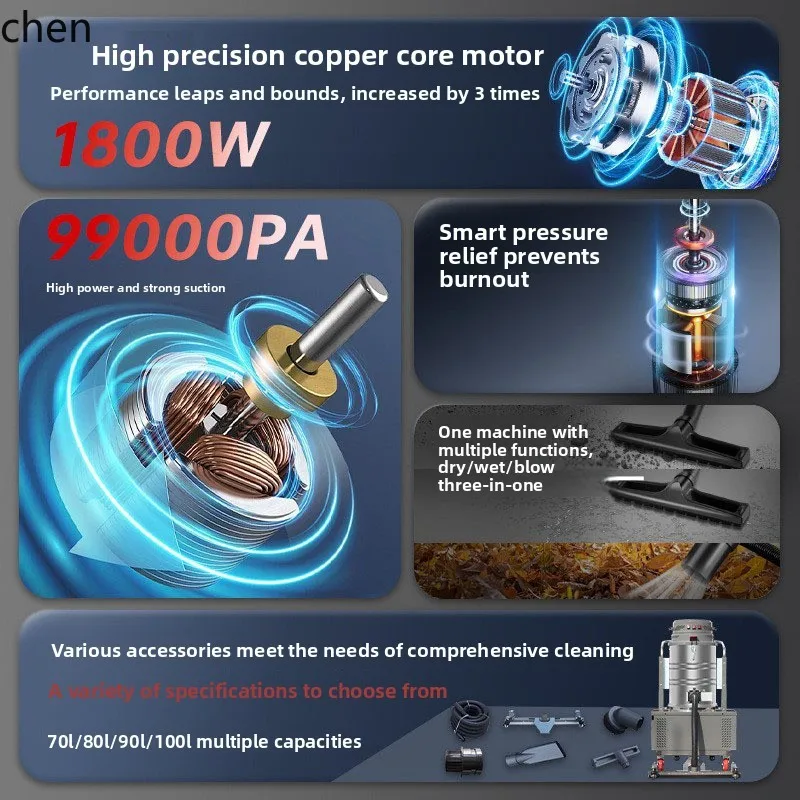 HXL Industrial Vacuum Cleaner High Power Vacuum Cleaner Workshop Cleaning Vacuum Cleaner