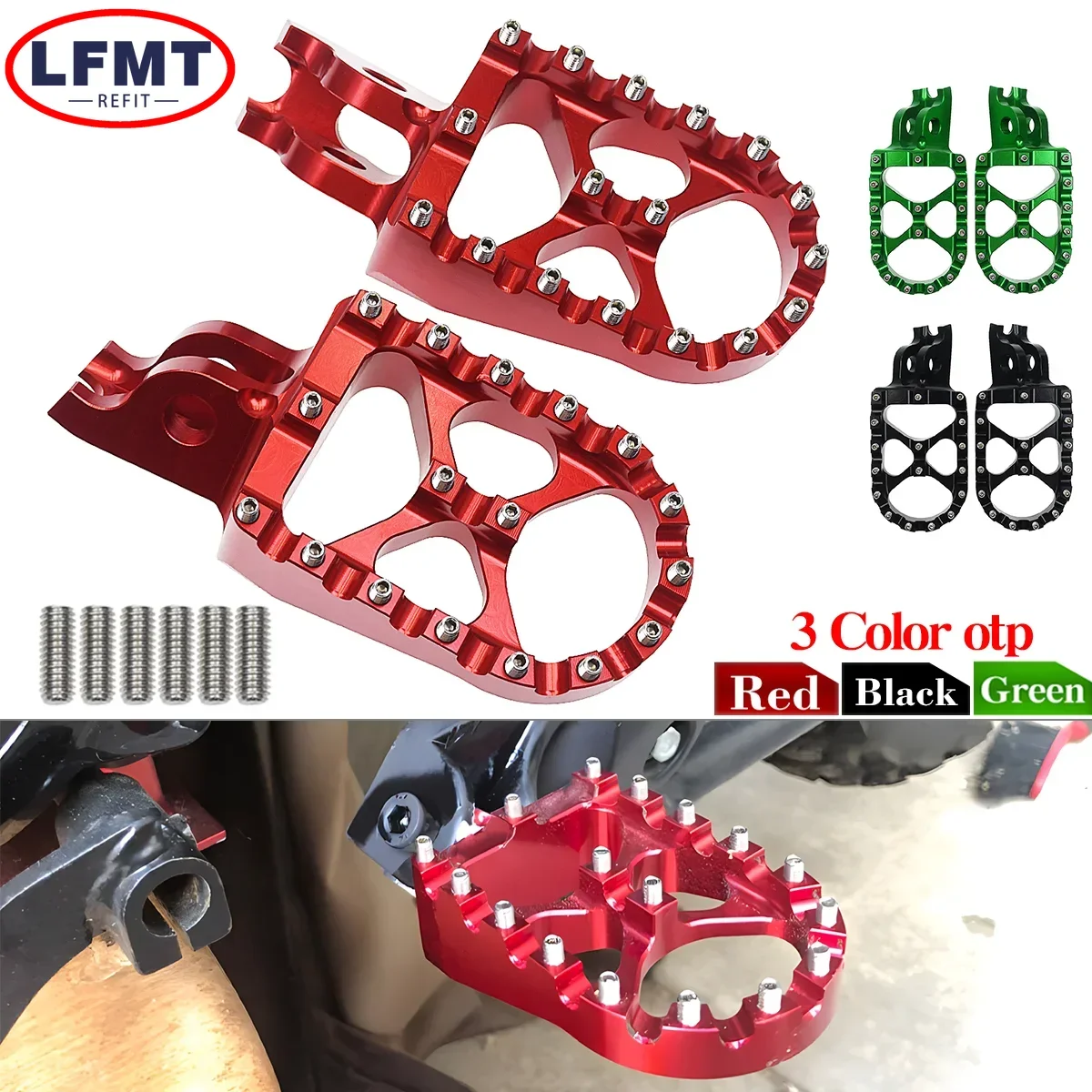 

Motorcycle CNC Foot Pegs Rests Pedals Footpegs For HONDA 450R 450X 250RX 450RX 250F 450L CR CRF 125R 150R 250R 250X MX Dirt Bike