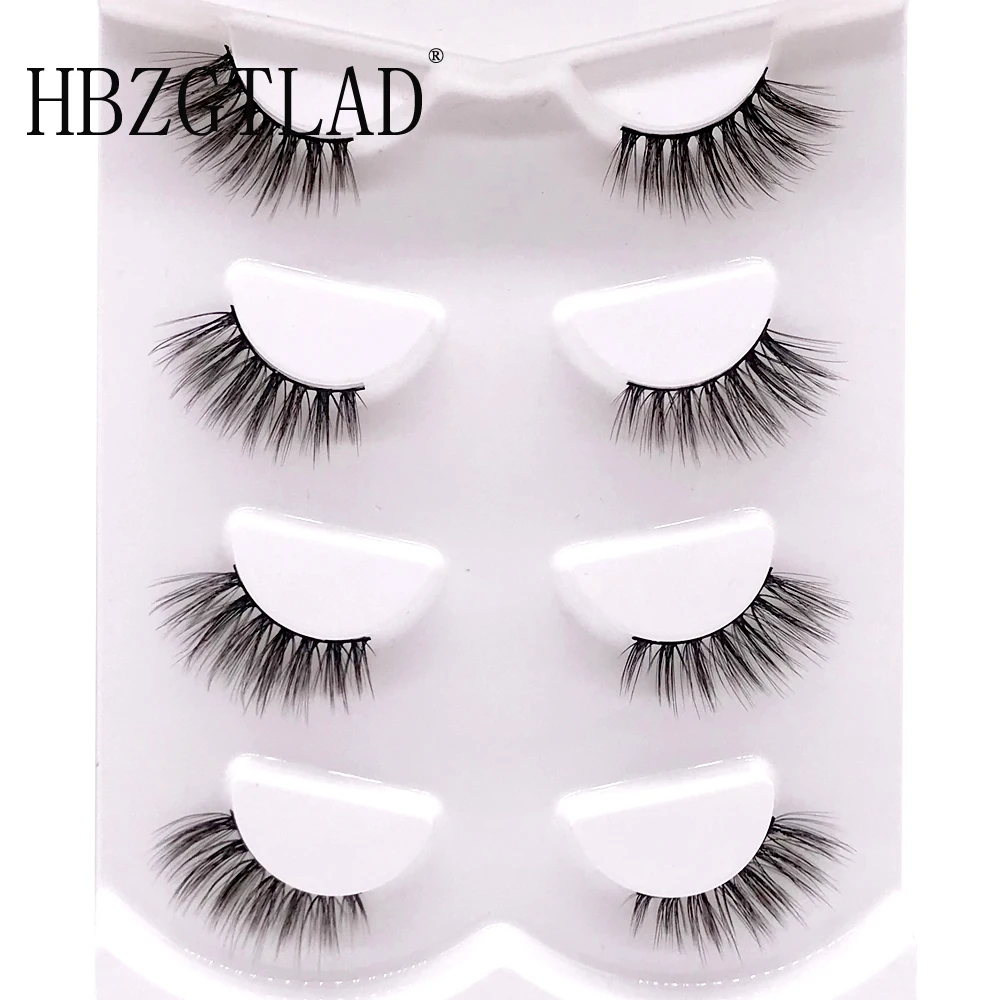 Half Eye Lash 3D Mink Lashes Faux Wispy Natural Crisscross False Eyelashes Halves Fake Eyelash Extension Makeup Tools maquiagem