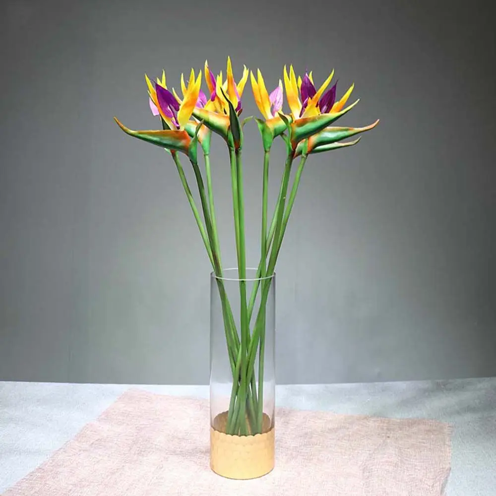 

57cm Silk Natural Nearly Long Stem Artificial Decorations Crane Tropical Flowers Latex Flowers Artificial Flowers