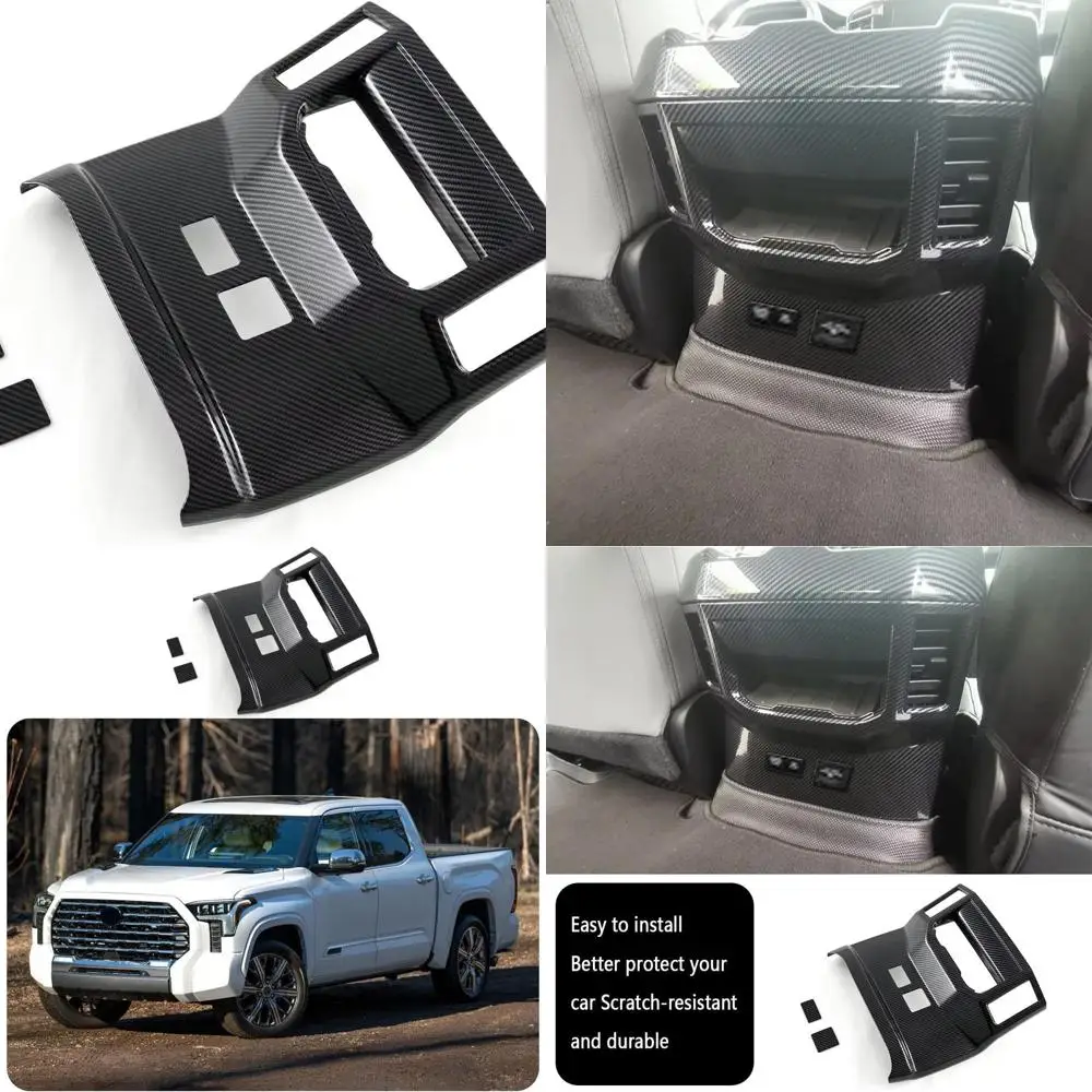 

Автомобильные аксессуары, пригодные для Toyota Tundra 2025 2024 2023 2022, внутренний подлокотник, задняя крышка воздуховыпускного отверстия, накладка (углеродное волокно), 3 шт. A