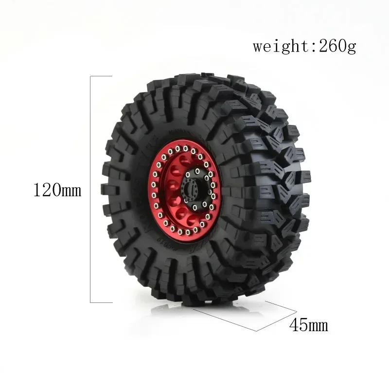 4 Uds 1/10 Rc Rock Crawler aleación de aluminio 1,9 "llantas Beadlock para Axial Scx10 Rr10 Wraith 90048 90018 Trx4 D90 piezas de coche de control remoto