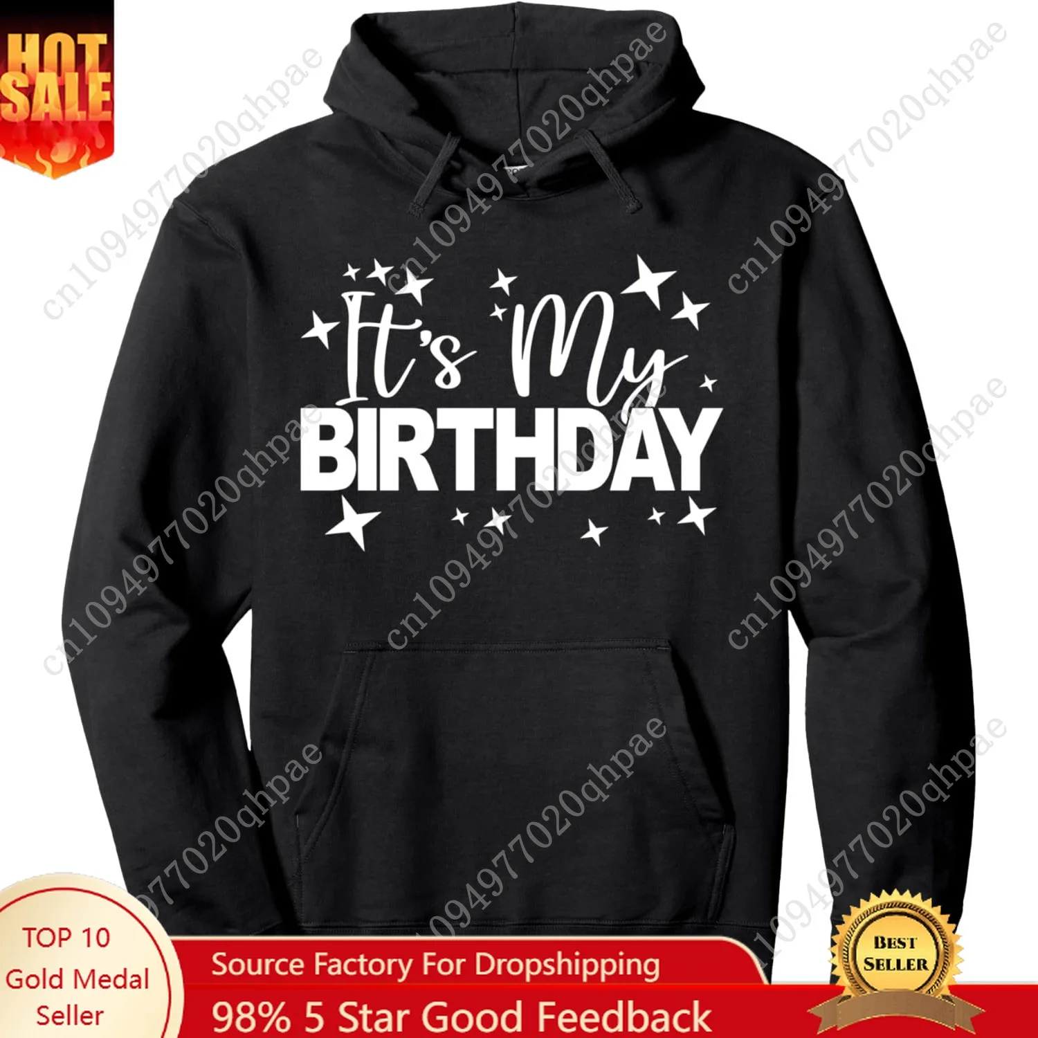 It's My Birthday Men Women Teens Kids Birthday Party Pullover Hoodie
