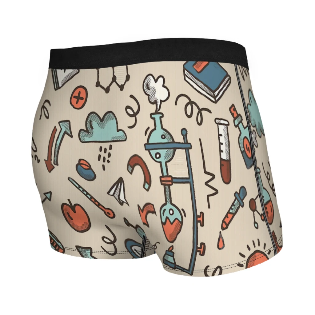 Amazing Science Vintage Chemistry Pattern Underpants Homme Panties Male Underwear Comfortable Shorts Boxer Briefs