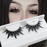 New Design Fashion False Eyelashes Cosplay Dramatic Spike Wet Lashes Makeup Manga Fake Eyelashes