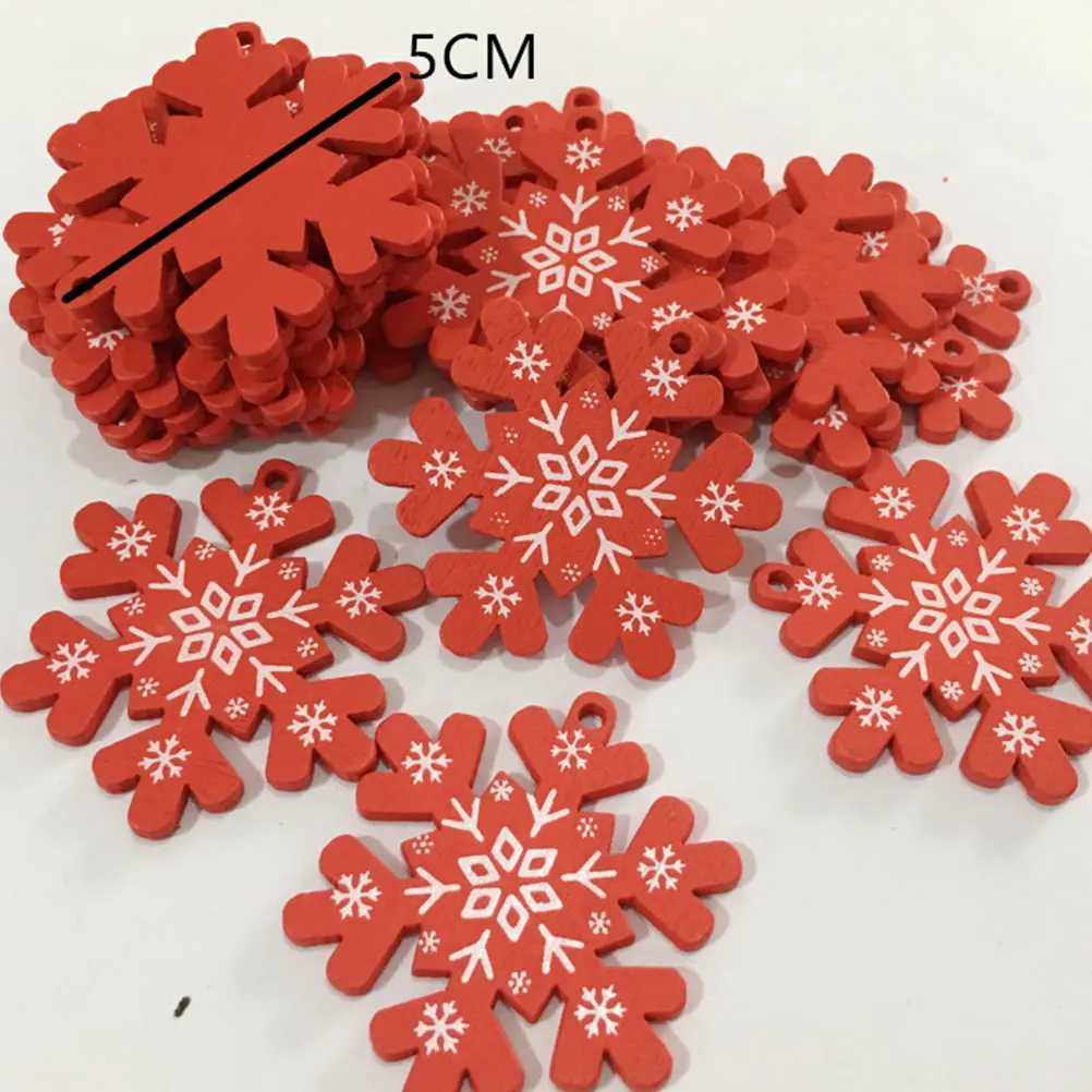 

50pcs Wooden Gift Hanging Ornaments Christmas Tree Decorations Wood Slices Pendant Holiday Festival Decorative Accessories For