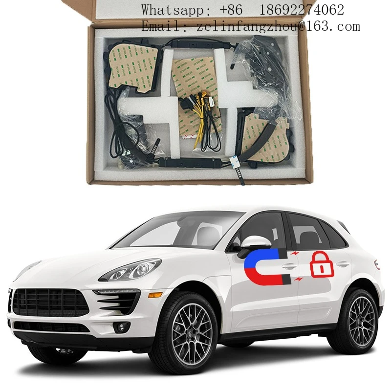 

For Porsche Macan Electric Suction Door Original Mechanical Lock Modified To Electronic Lock Soft Close Power-Closing