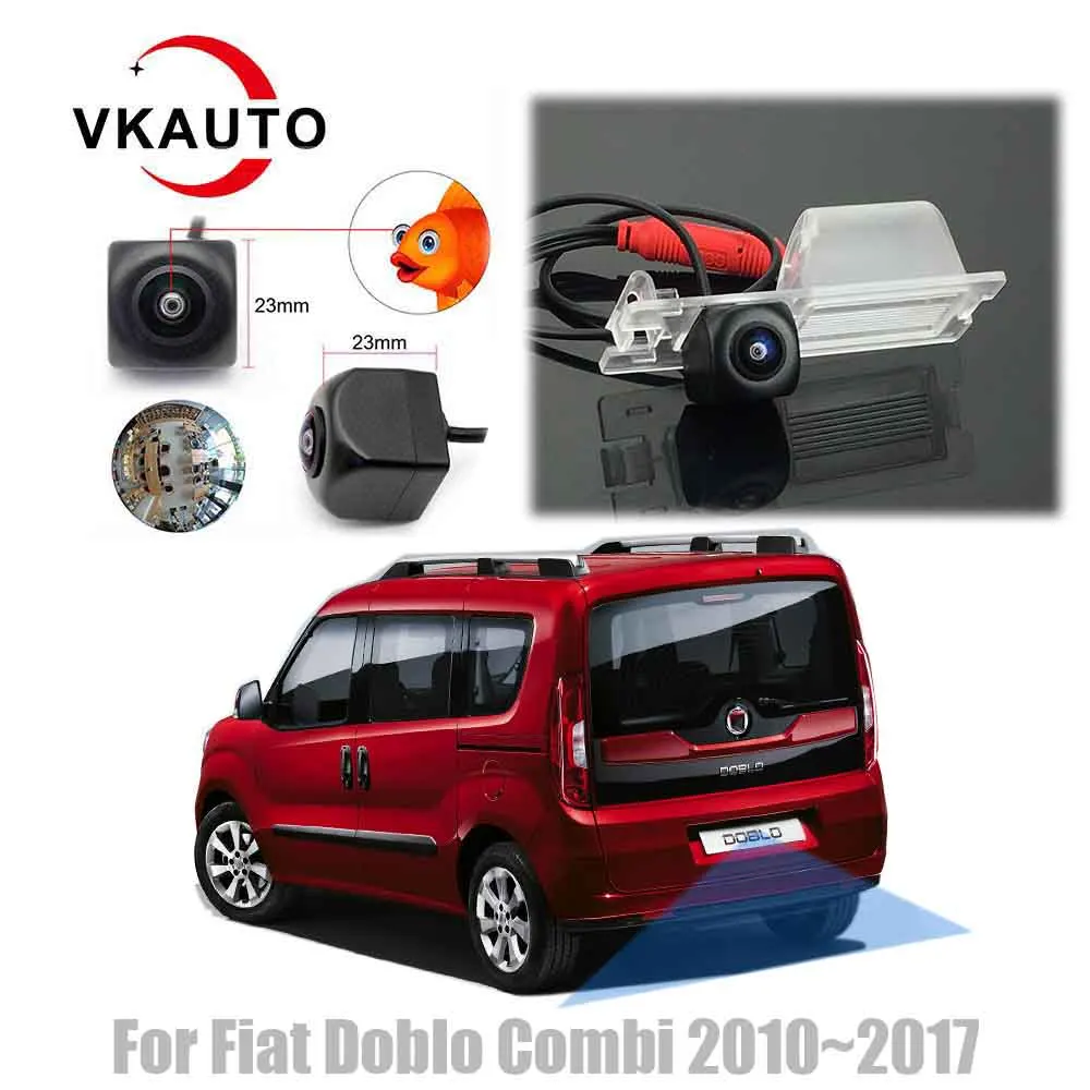 VKAUTO Fish Eye Rear View Camera For Fiat Doblo Combi EV 2010~2017 CCD HD Night Vision Reverse Parking Backup Camera AHD Cvbs