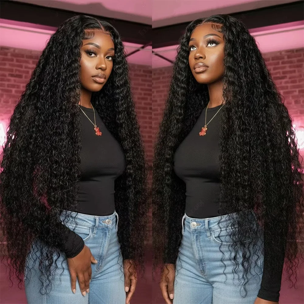 

360 Full Lace Wigs Pre-plucked 100% Human Hair 13x6 HD Lace Frontal Wigs Deep Wave 7X6 Glueless Lace Ready To Wear 40 Inch Wigs