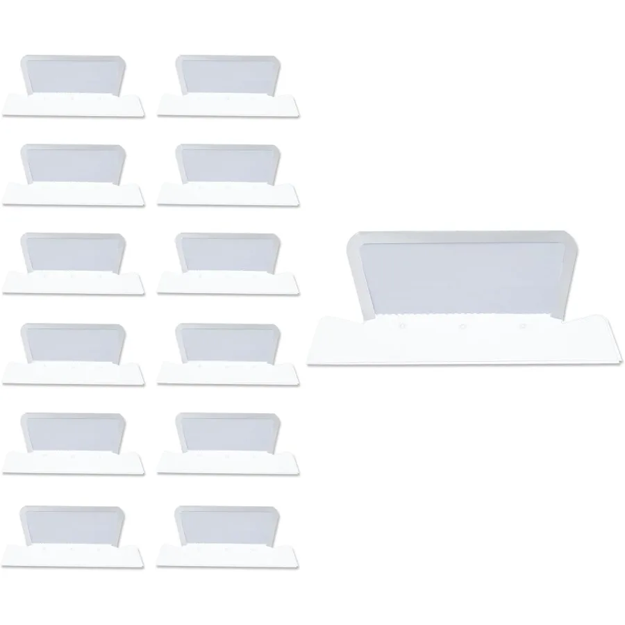 

12 Pack Plastic Hanging File Folder Tabs with Inserts Decorative Tab for Hanging File Folders 1 5Cut Adjustable Tabs Office Sup