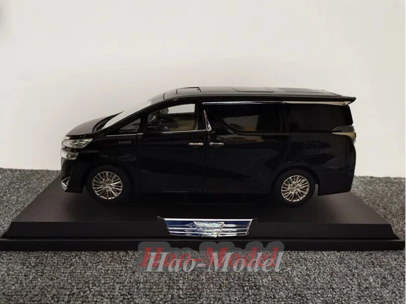 Modèle de voiture en alliage moulé sous pression pour enfants, jouets pour garçons, cadeaux d'anniversaire, passe-temps, collection d'affichage, ornements noirs, FAW Toyota Vellfire MPV, 1/18