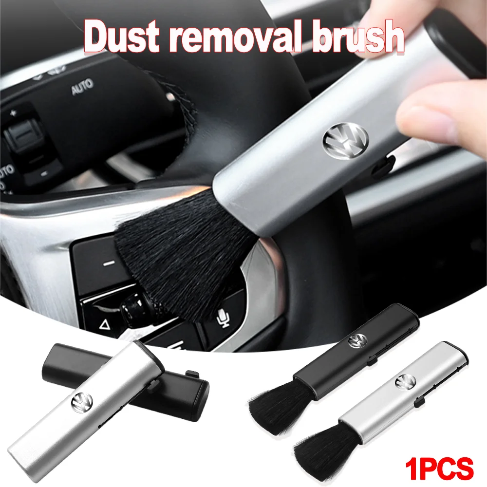 Retractable Soft Abs Car Dust Remover Air Vent Detailing Cleaning Brush Cleaner Auto Accessories For VW RLINE R POLO golf GTI B5