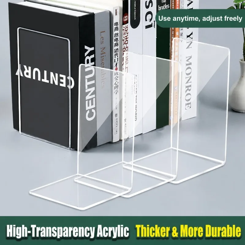 Transparent Acrylic Book‑rack Display Stand Library Volume Exhibition Bracket Clear Book‑support Holder Sleek Desktop Organize