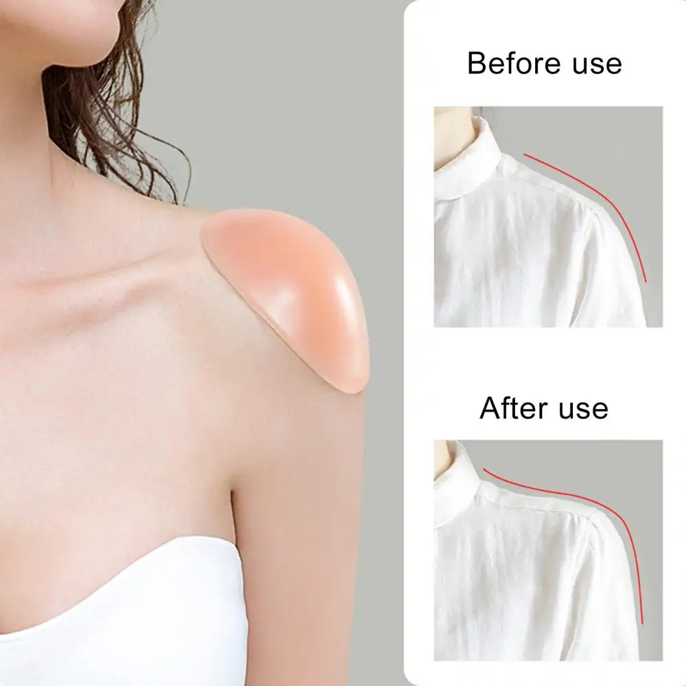 2Pcs Soft Adhesive Anti-Slip Breathable Shoulder Enhancer Wedge Push-Up Pads