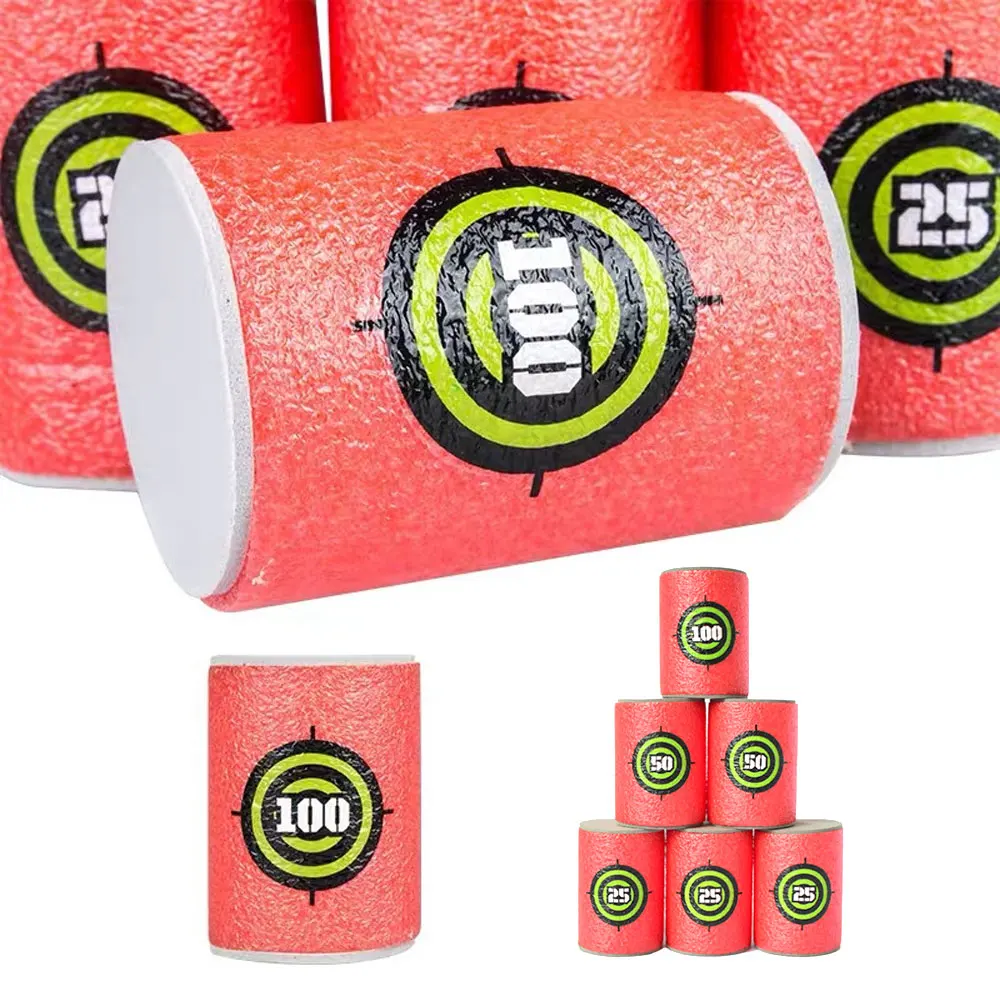 6PCS EVA Foam Target Barrel Digital Score Kids Shooting Game Soft Bullet Targets Children Entertainment Toys QJ91