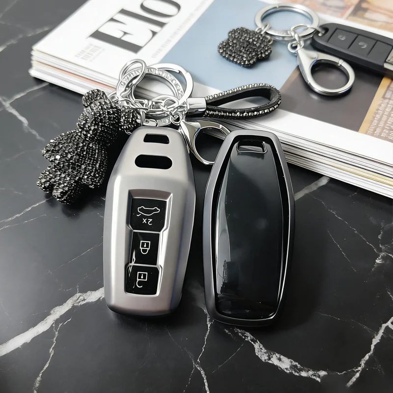 

Titanium Gray for Audi A5L 2026 for Audi A3 A5L Q6 A6L Q5 2025 Car Remote Key Case Shell Cover Fob Bag Holder Car Accessories