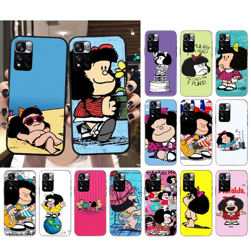 

Mafalda Phone Case for Xiaomi Redmi note 13 12 Pro 11S 11 10 Pro 10S 12S Redmi 10 10C 9C 13C Funda