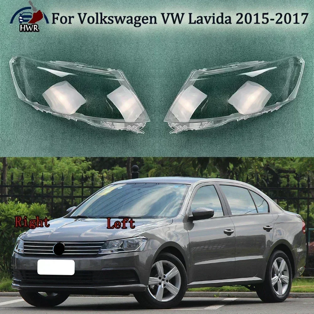 For Volkswagen VW 2015 2016 2017 Lavida Front Headlights Shell Transparent Cover Headlamps Lampshade Replace Plexiglass Lens