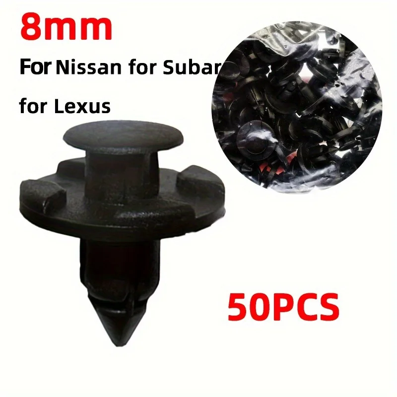 50pcs Automotive engine protection board clip, water tank intake grille clip, automotive fastener rivet fixing clip