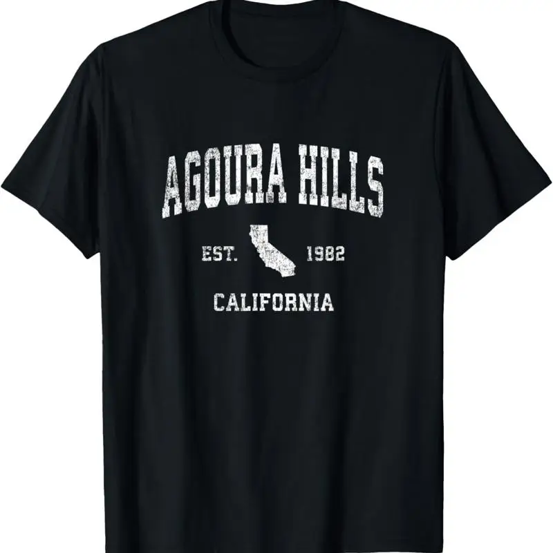 Agoura Hills California Ca Camiseta con diseño deportivo atlético vintage