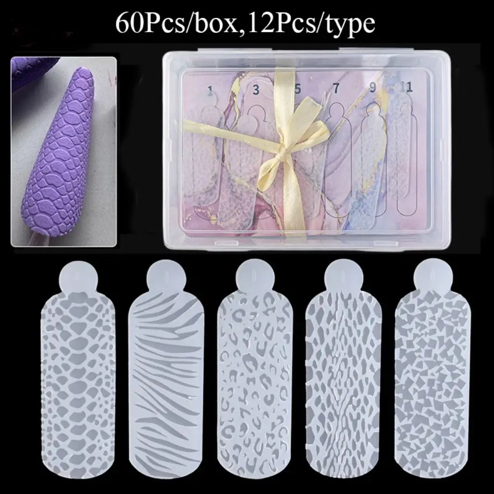 for Creating Relief Design on Nails Nails Touch Crystals Silicone Molds Ultra-thin Traceless Silicone Forms Transparent Reusable