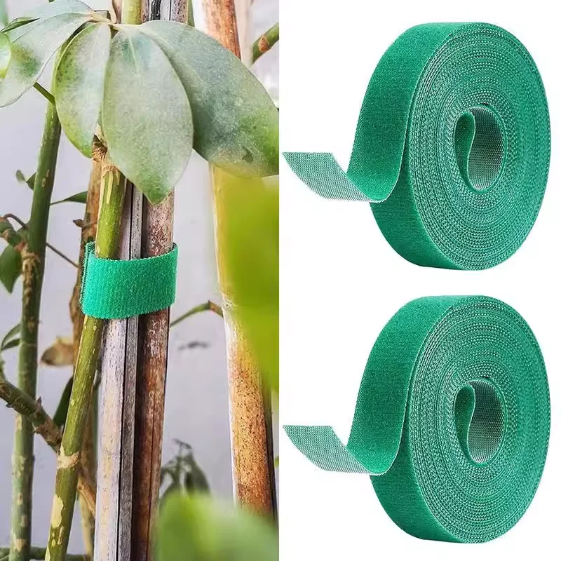 5 rouleaux d\'attaches de plantes en nylon réutilisables, bandes de fixation auto-adhésives pour plantes de jardin