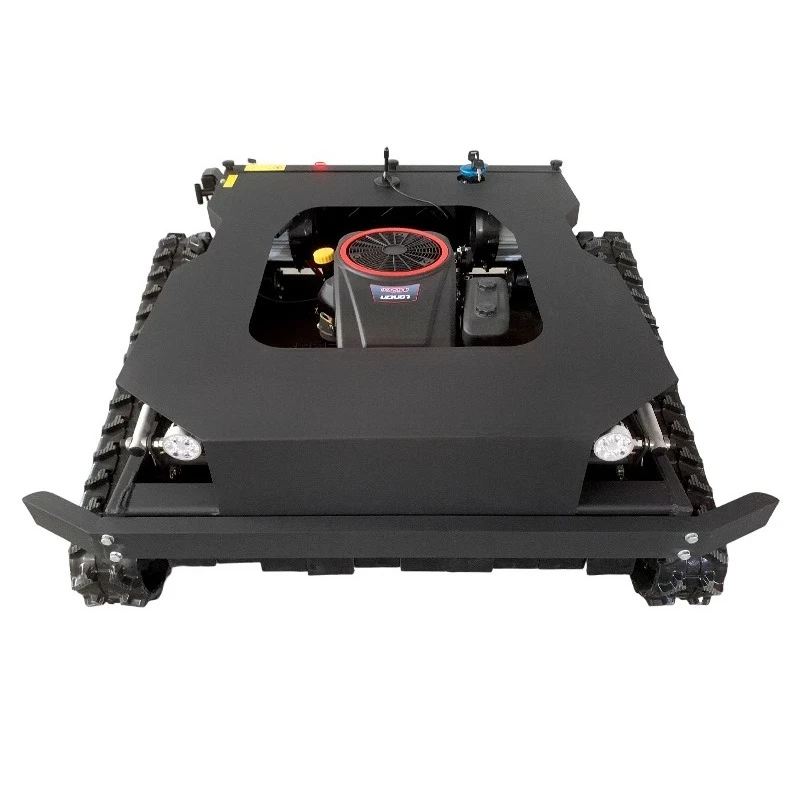 Remote control garden lawn crawler self-propelled four-wheel drive weeding and grass crusher fully automatic