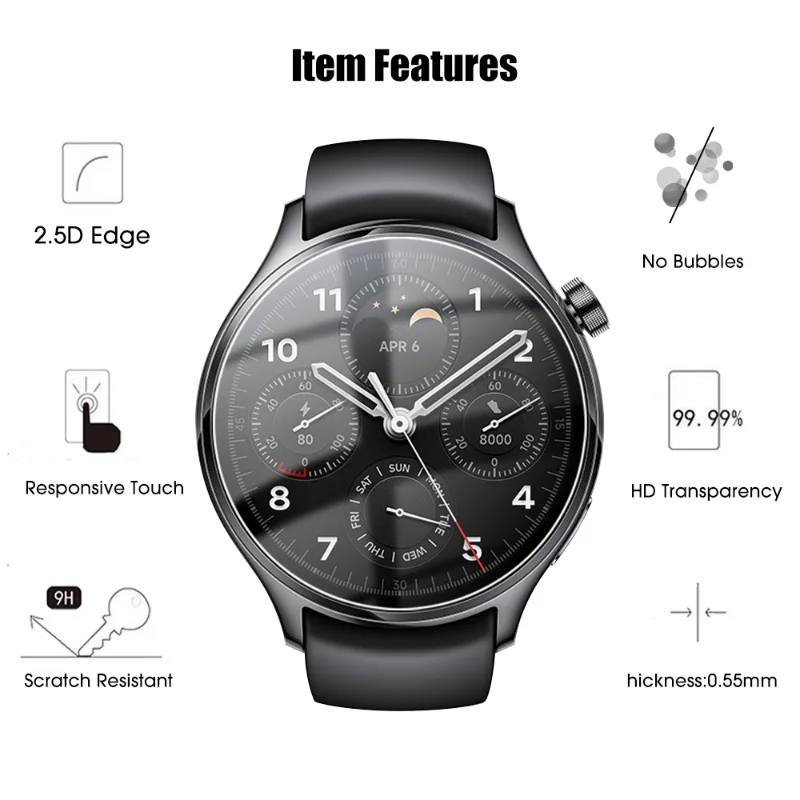 1-5 pezzi di vetro temperato per Xiaomi Watch S1/S1 Pro Smartwatch HD proteggi schermo antigraffio trasparente per Mi Watch S1 Pro