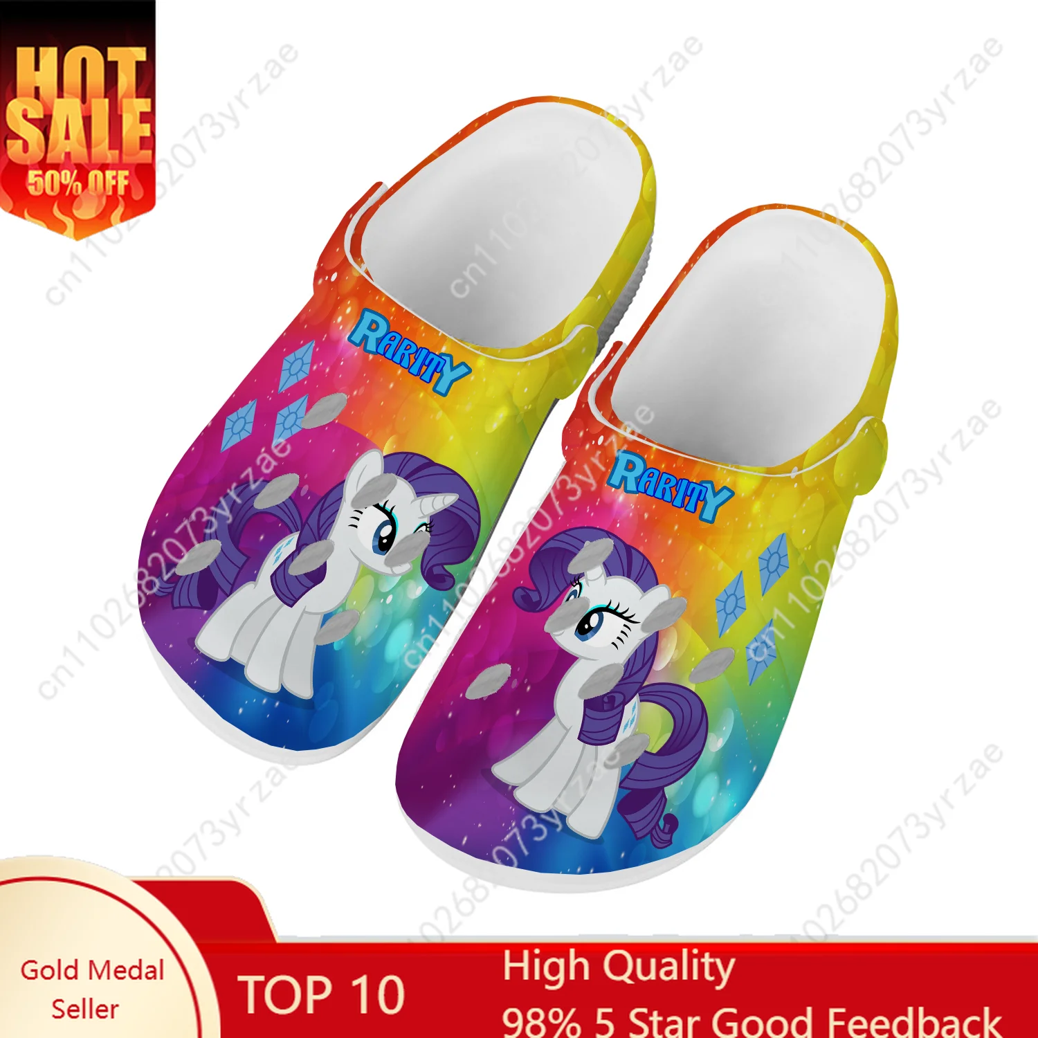 

Rarity Home Sandal Man Woman Water Shoes My Little Pony Friendship Is Magic Fashion Custom Slippers Cosplay Footwear