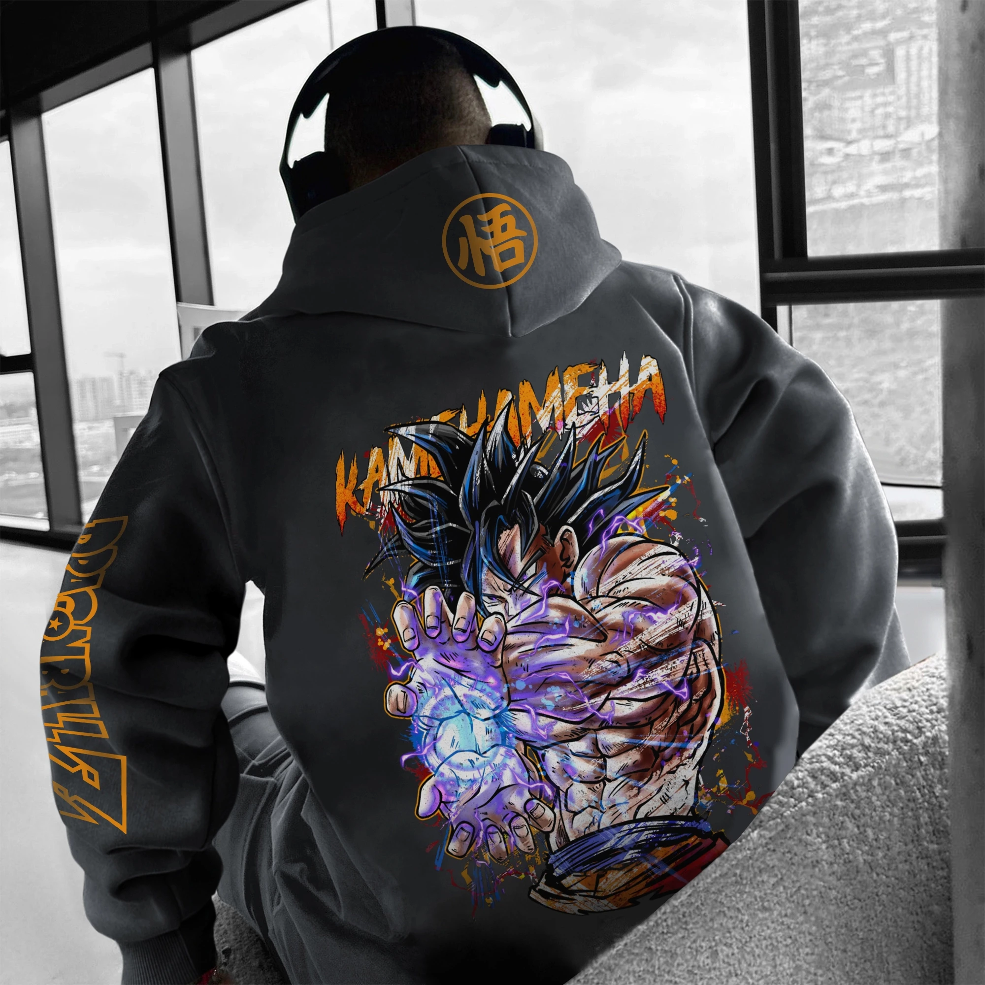 

Мужская и женская свободная толстовка с капюшоном Dragon Ball на весну и осень, повседневная повседневная одежда с принтом Dragon Ball