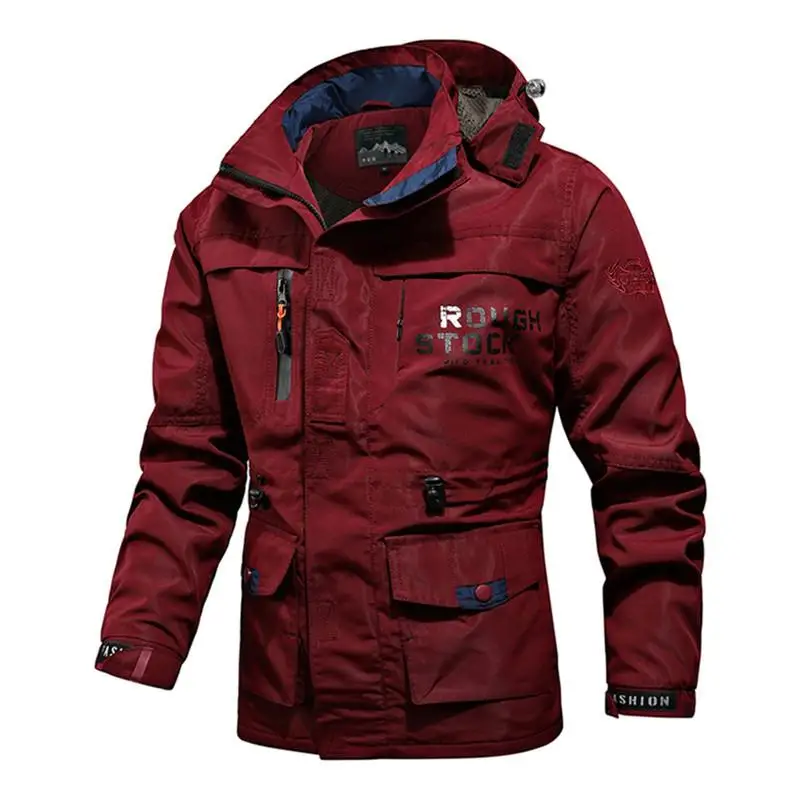 

Men's Spring Autumn Thin Breathable Outerwear Long Windbreaker Jacket Outdoor Climbing Suit Polyester Fiber Retro Style