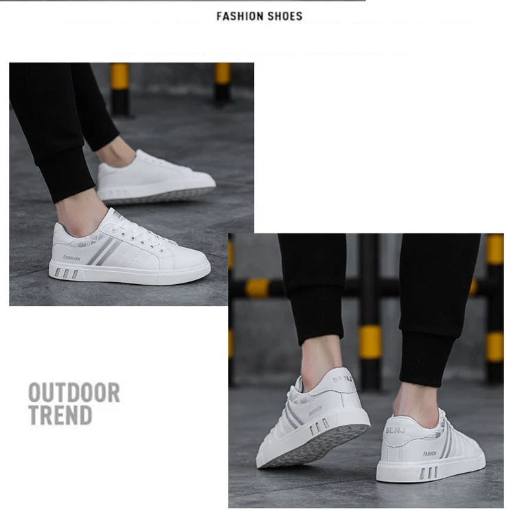 Herren-Herbst-Freizeitsneaker, Skate-Schuhe mit Streifendesign, Bieten Guten Komfort, Atmungsaktiv und Bequem – Detail 14