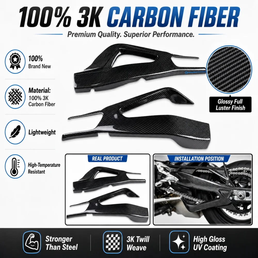 For BMW S1000RR 2025 Carbon Fiber Motorcycle Accessories Swingarm Swing Arm Cover Parts Kits 100% Carbon Fiber S1000RR 2025