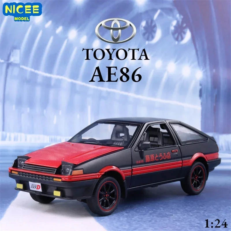 1:24 Toyota AE86 Alloy Car Model Initial D Dekoracja Symulacja Zabawki Dla Dzieci Prezent Duży Rozmiar Ze Światłem Pociągnij Powrót A458