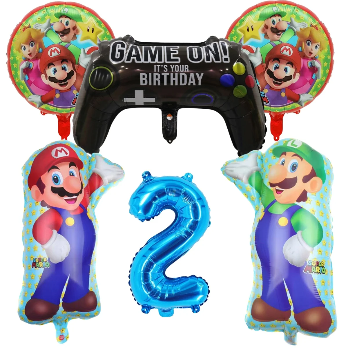NONE Cartoon Marios Ballon Geburtstag Party Liefert Einweg Geschirr Set Hintergrund Banner Hut Baby Dusche Tasse Teller Servietten 10