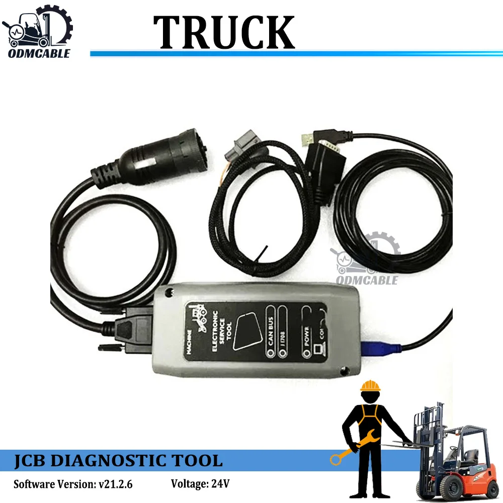 FULL TRUCK DIAGNOSTIC WIRE FOR JCB ELECTRONIC SERVICE MASTER TOOL INTERFACE HEAVY DUTY DIAGNOSTIC SCANNER