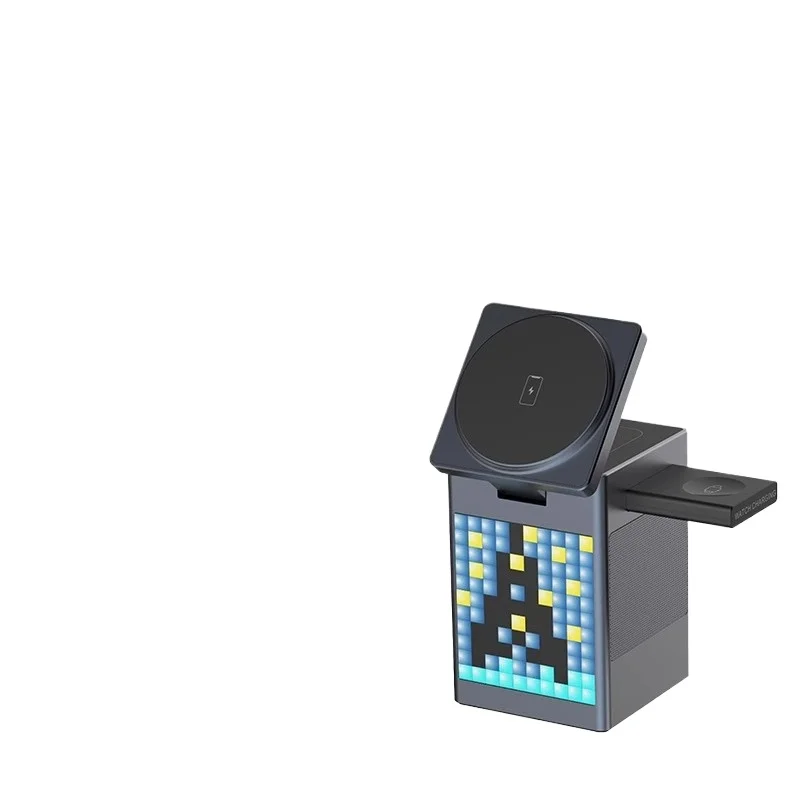 

All-in-one magnetic wireless charger, desktop phone holder, earphone watch three-in-one charging base, Bluetooth speaker