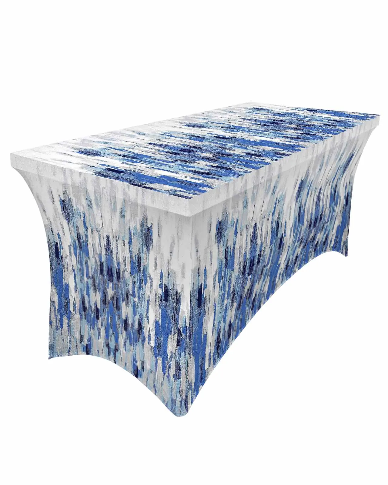 

Brush Lines Elastic Table Skirt Wedding Birthday Table Decoration Table Skirt Tablecloth for Party