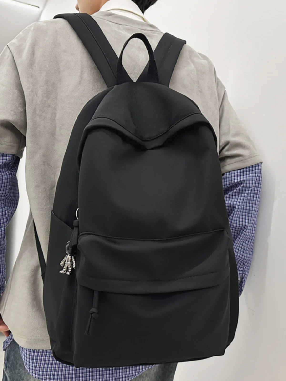 حقيبة ظهر للجنسين ذات سعة كبيرة، بسيطة وعصرية على الطراز الكوري لطلاب المدارس الثانوية والجامعات، حقيبة ظهر للرجال والنساء