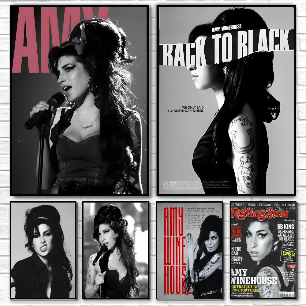 Singer Amy Winehouse Poster Poster High Quality Wall Art for Home Office Bedroom Living Room Perfect