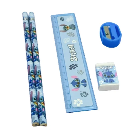 Stitch Trolley Skolväska Stitch Handhållen Bentoväska Tecknad Pennfodral Bärbar Dricksflaska Unisex Utbildningsutrustning 8 best sales stygnpennor - №7