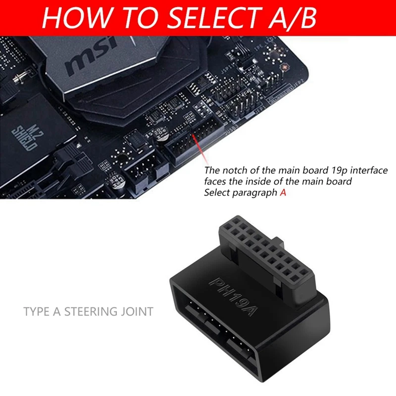 コンピュータマザーボードアダプター,内部ヘッダー付きUSBコンバーター,90度,3x ph19a,USB 3.0