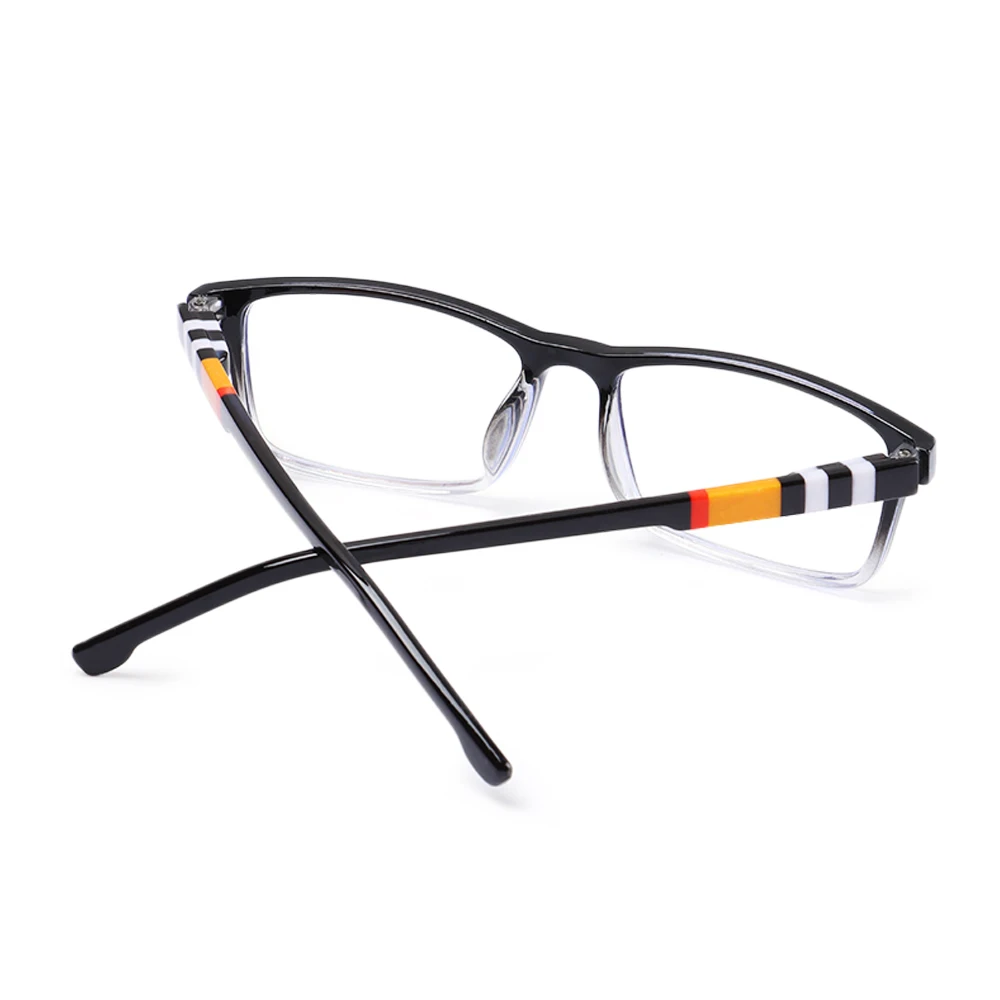 Fashion Anti-Blue Light Gradient Rrectangle Reading Glasses Men Women Urltra-Light Eye Protection Eyeglasses