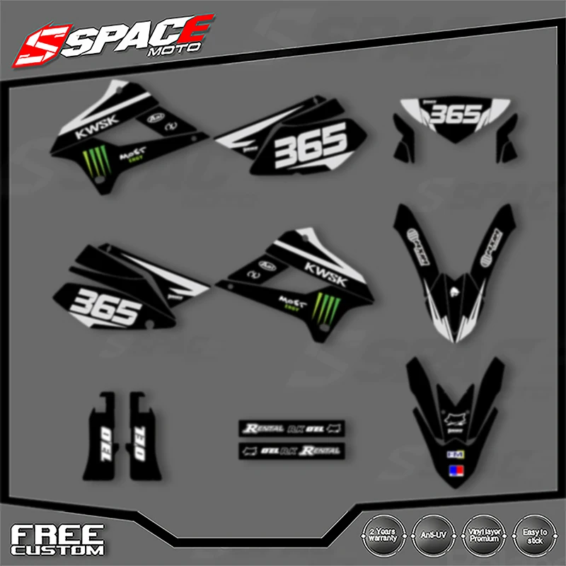

Мотоциклетные графические наклейки SPACE, наклейки для KAWASAKI 2008 2009 2010 2011 2012 2013-2021 KLX250, наборы наклеек 003