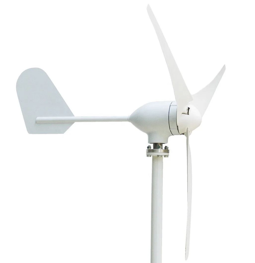 Low Wind Speed 600W Wind Turbine Generator 3 Blades 750MM 24V with DC Charge Controllers for Home Use