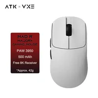 Ratón deportivo para juegos ATK VXE MAD R MAJOR, ultraligero, modo dual, sensor PAW3395/3950, ratón ergonómico estándar 8K